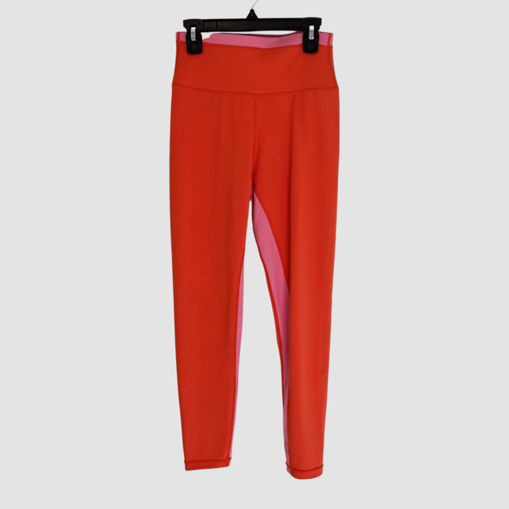 Wilo Active Bright Orange/Pink Activewear Leggings Size Small